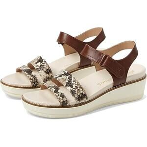 NWT Cole Haan Women's Originalgrand Sandals,Pecan/Sandollar Snake Print/Ivory-9